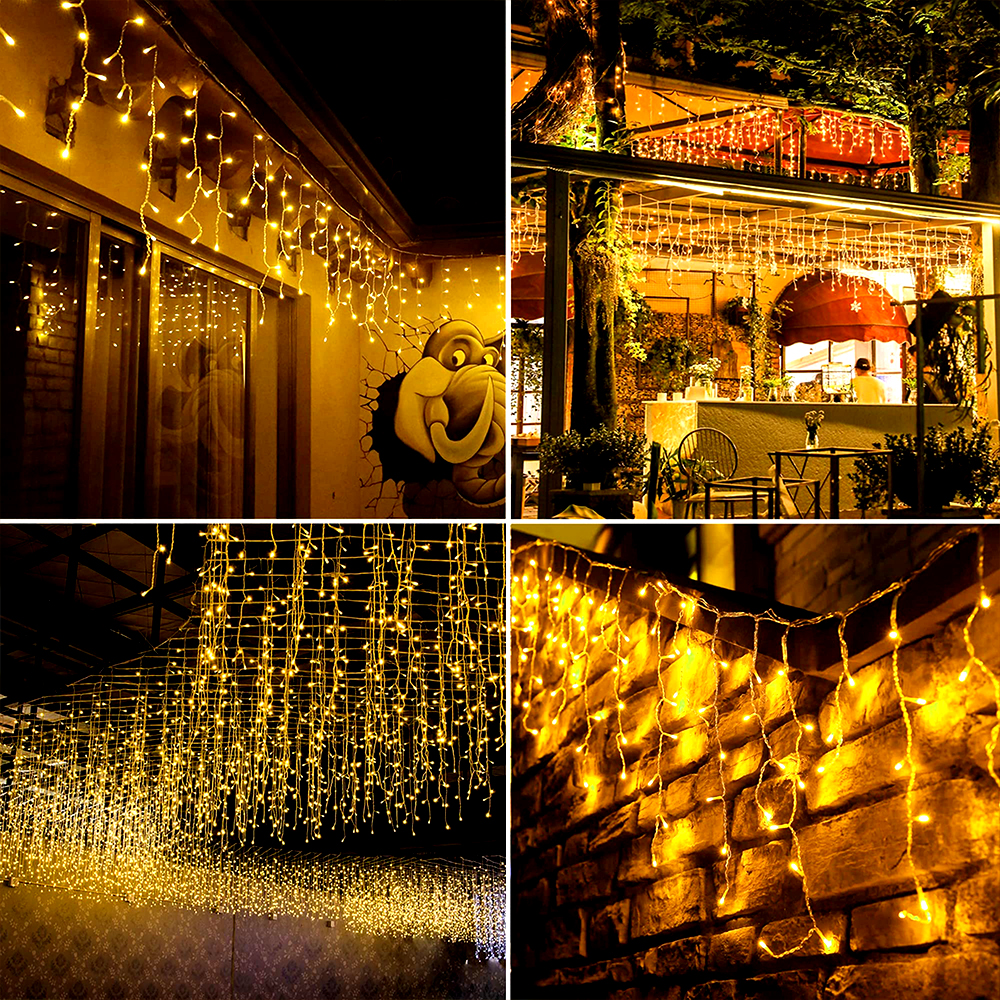 ZAYO LED ICICLE LIGHT WARM WHITE 3MX50CM