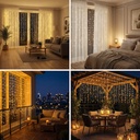 ZAYO LED CURTAIN LIGHT  WARM WHITE 3MX2M