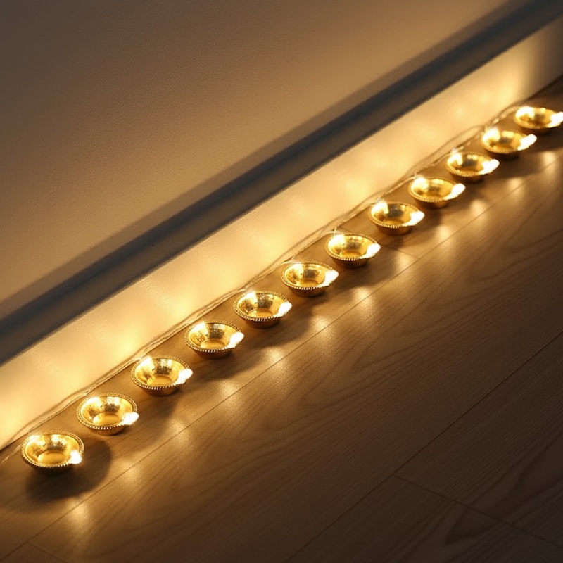 ZAYO LED DIYA STRING LIGHT GOLDEN