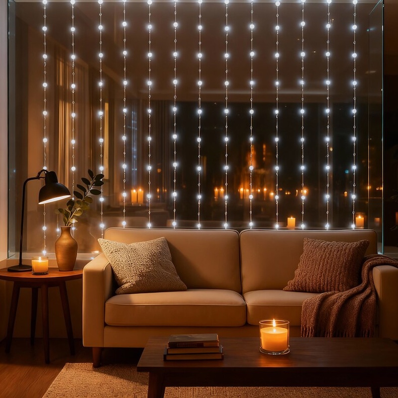 ZAYO LED CURTAIN LIGHT  COOL WHITE 3MX2M