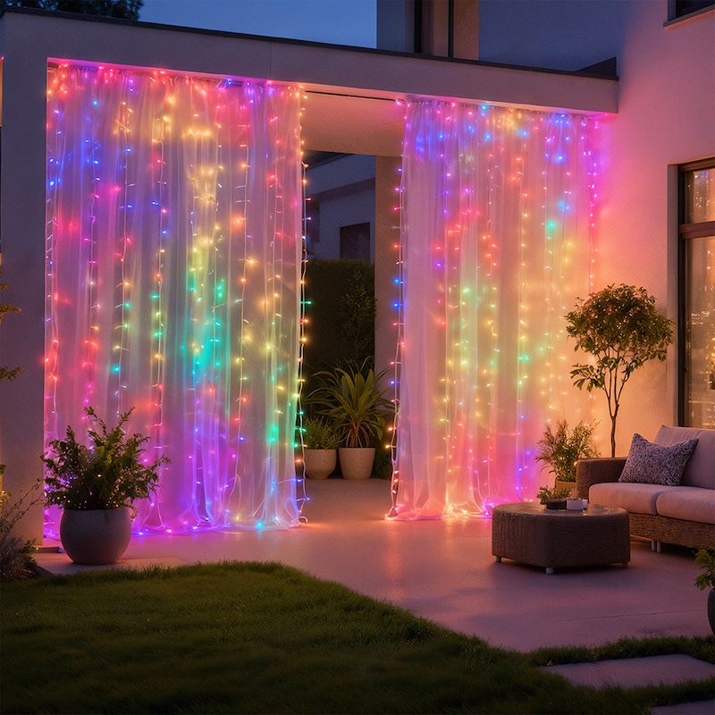 ZAYO LED CURTAIN LIGHT MULTICOLOUR 6MX2M