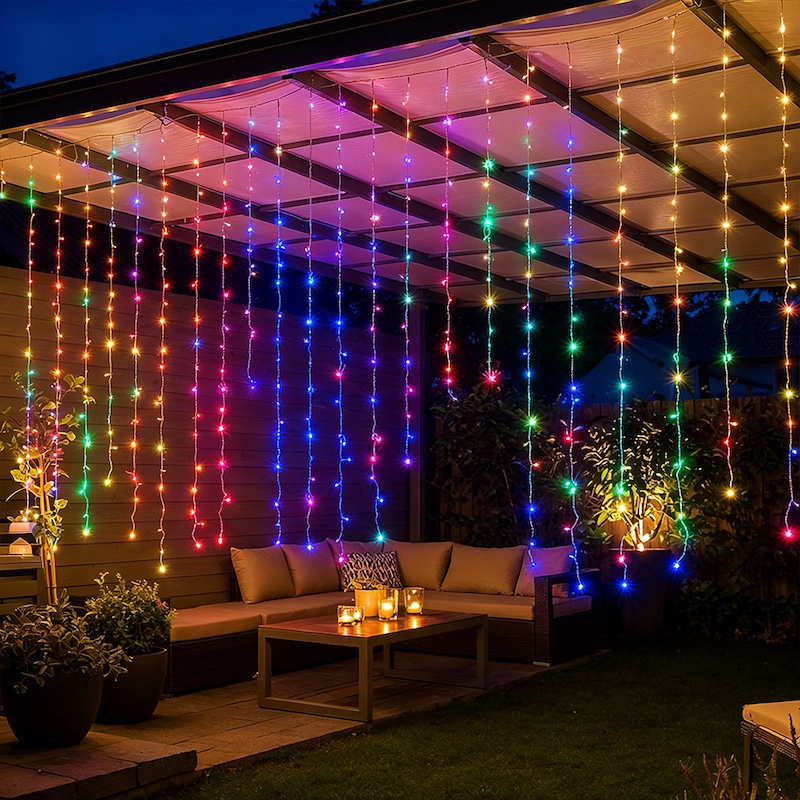 ZAYO LED CURTAIN LIGHT MULTICOLOUR 6MX2M