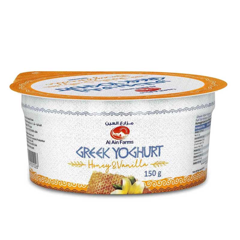 AL AIN GREEK YOGHURT HONEY&amp;VANILLA 150GM