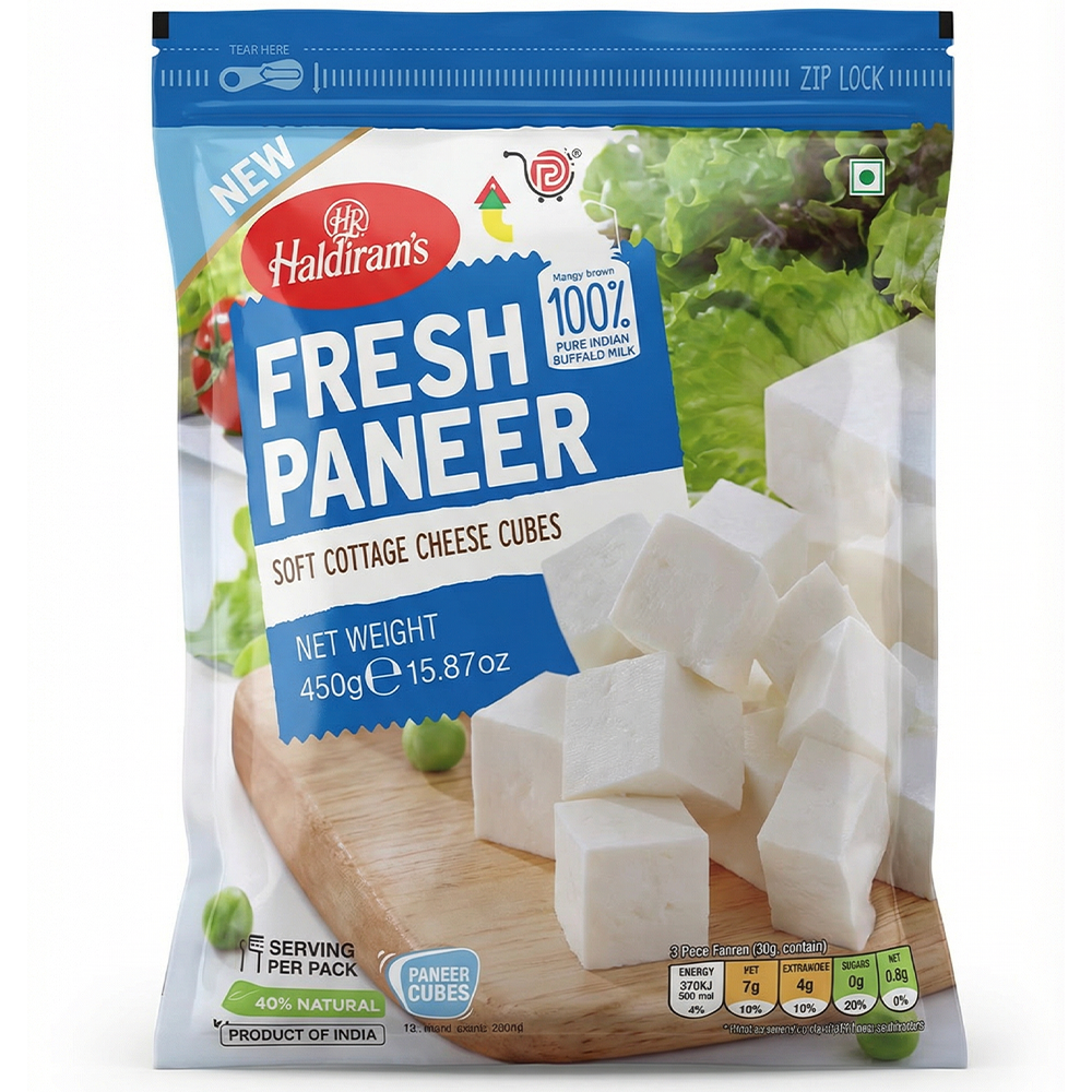HALDIRAMS FRESH PANEER CUBES 450GM