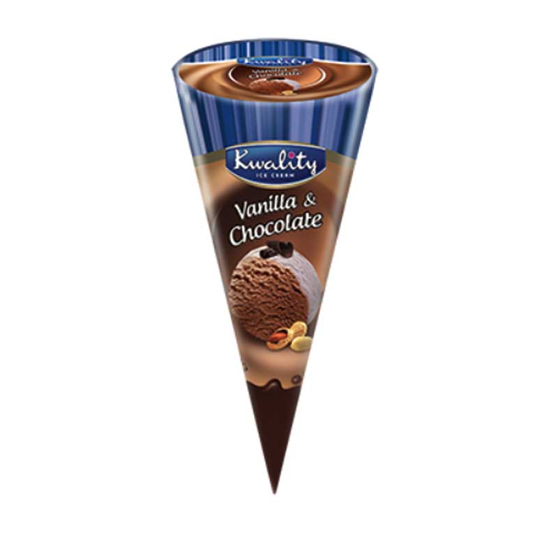 KWALITY VANILLA CHOCOLATE CONE 110ML
