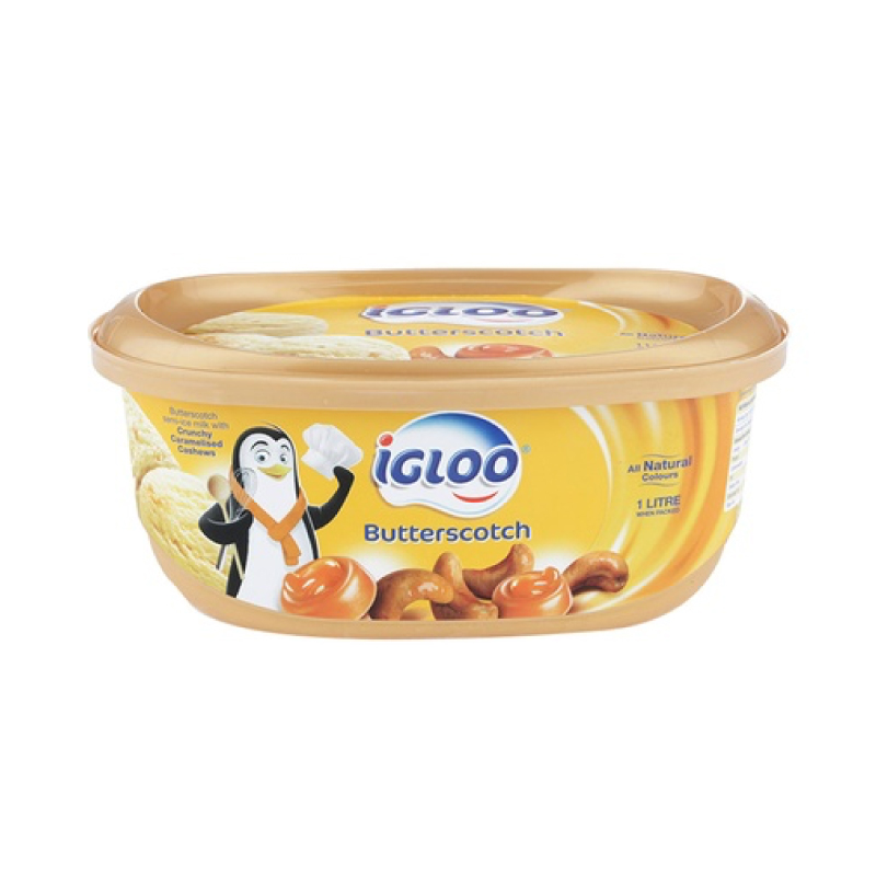 IGLOO TUB BUTTER SCOTCH 1LTR