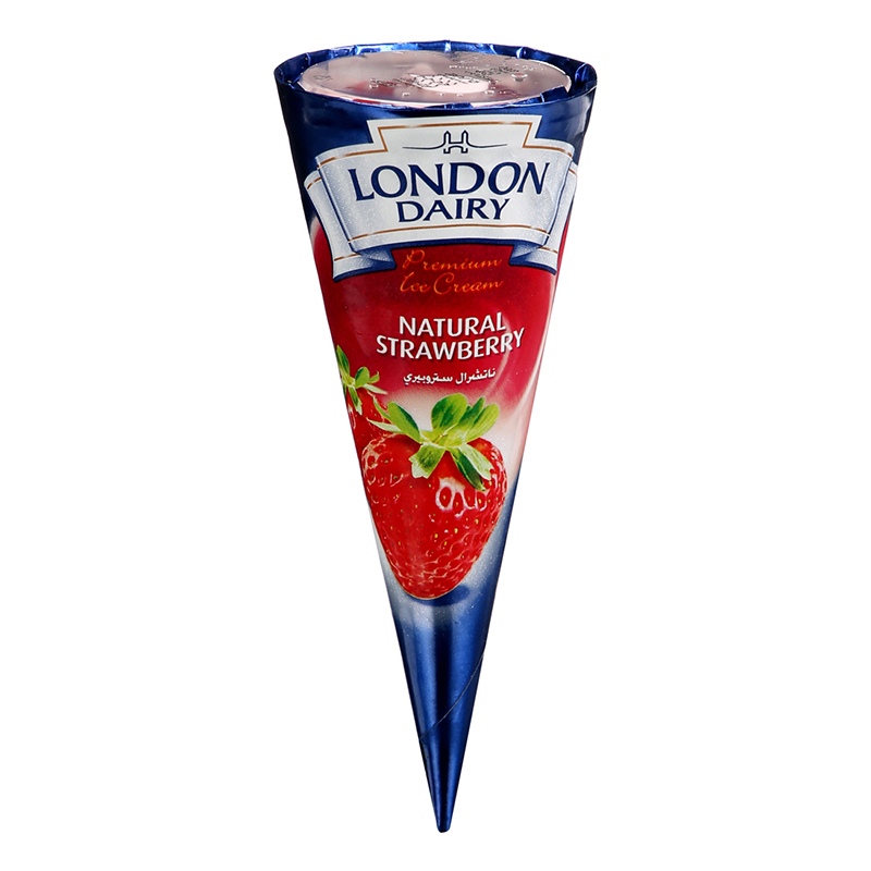 LONDON DAIRY CONE STRAWBERRY 120ML