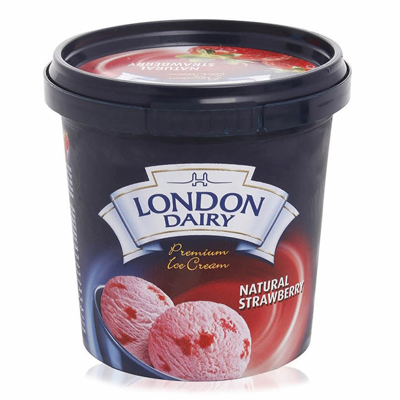 LONDON DAIRY CUP NAT STRWBRY 125ML