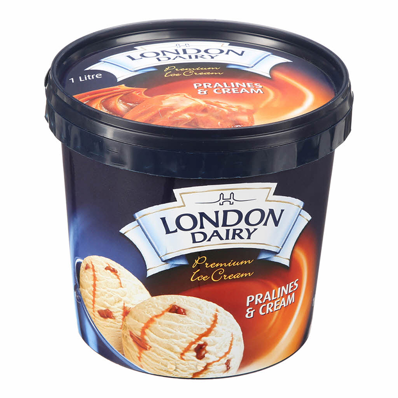 LONDON DAIRY PRALINE &amp; CREAM 1LTR