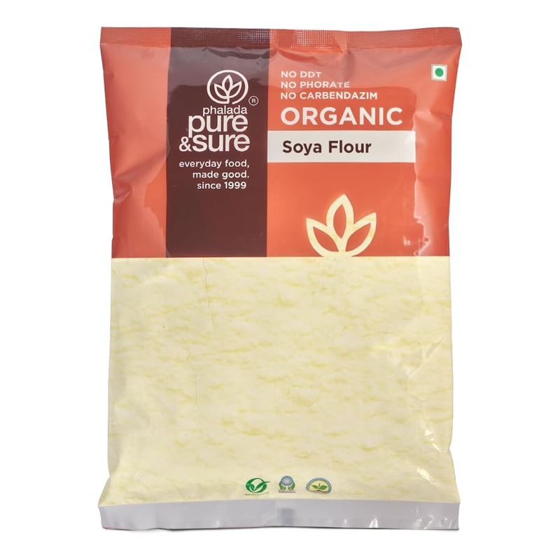 PURE &amp; SURE ORGANIC SOYA FLOUR 500GM