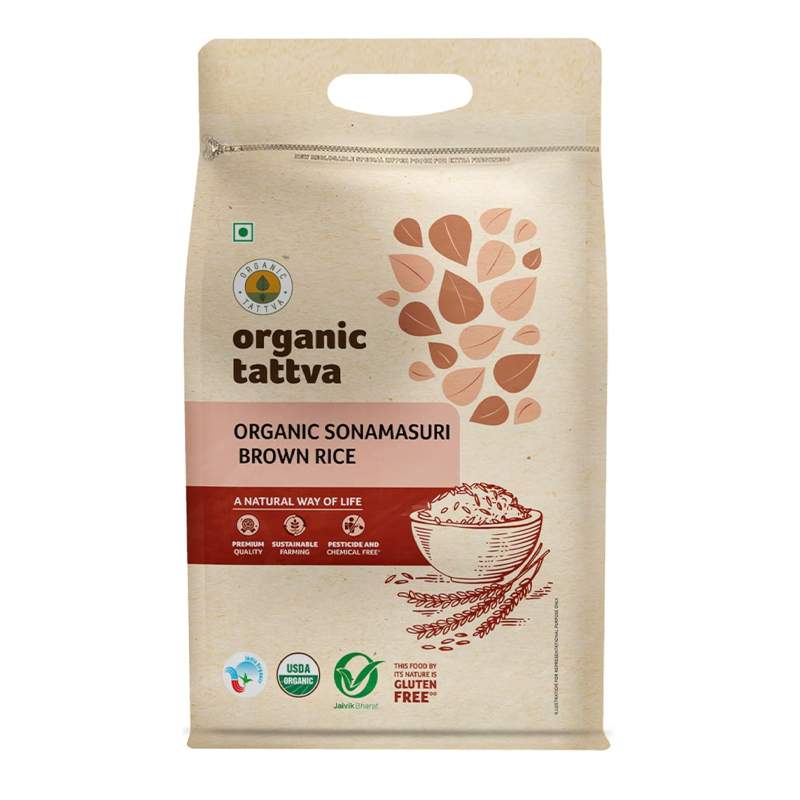 ORGANIC TATTVA SONAMASURI RICE BROWN 5KG