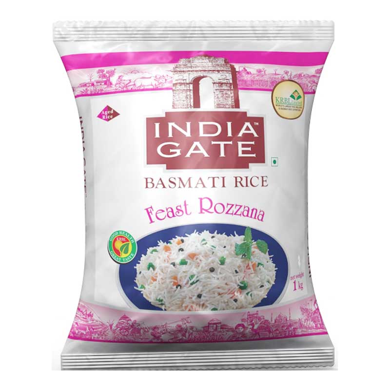 INDIA GATE BASMATI ROZZANA 1KG 10%EXTRA