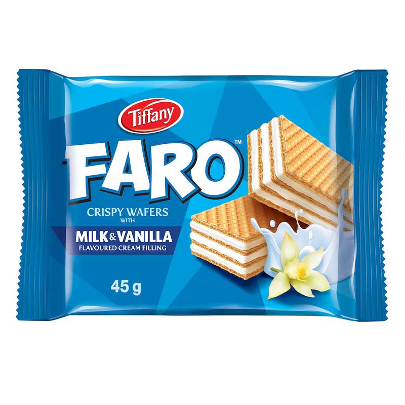TIFFANY WAFER FARO MILK &amp; VANILLA 45GM