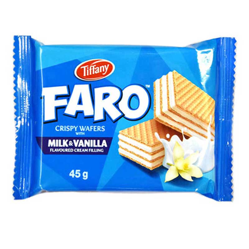 TIFFANY WAFER FARO MILK &amp; VANILLA 45GM