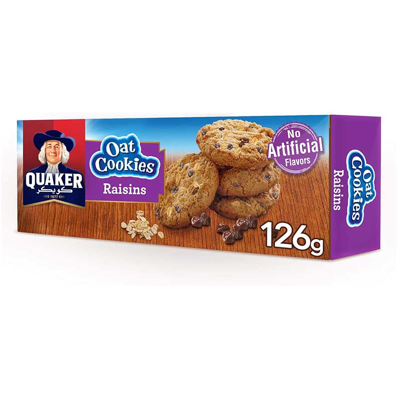 QUAKER OATS COOKIES RAISIN 126GM