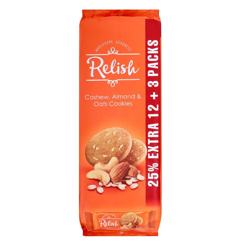 DND RELISH CASW ALND OATS COOKIES 42GM