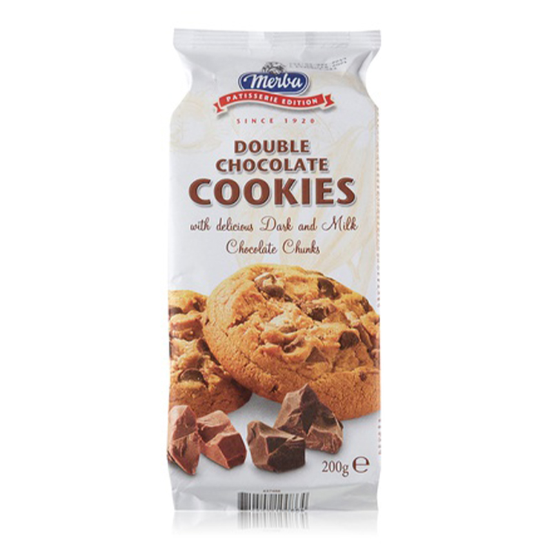MERBA PTSSRE DBL CHOCO COOKIES 200GM