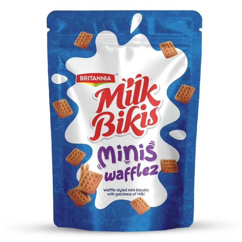 BRITANNIA MILK BIKIS MINI WAFFLES BAG 200GMS