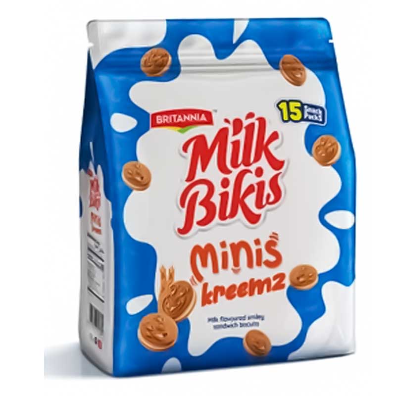 BRITANNIA MILK BIKIS MINIS CREAM BAG 200GM