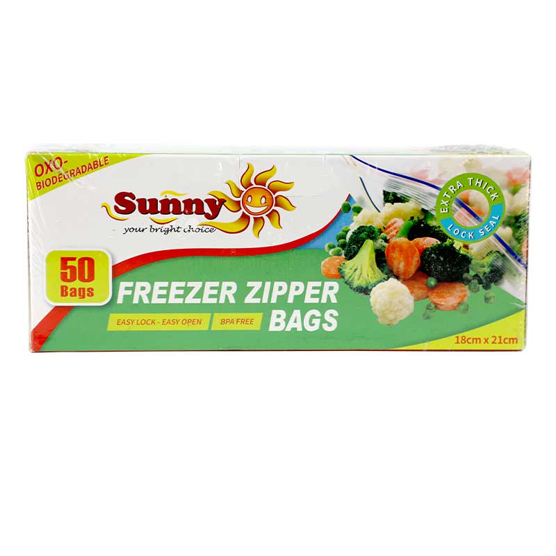 FREEZER ZIPPER BAGS 18X21 CM 50S