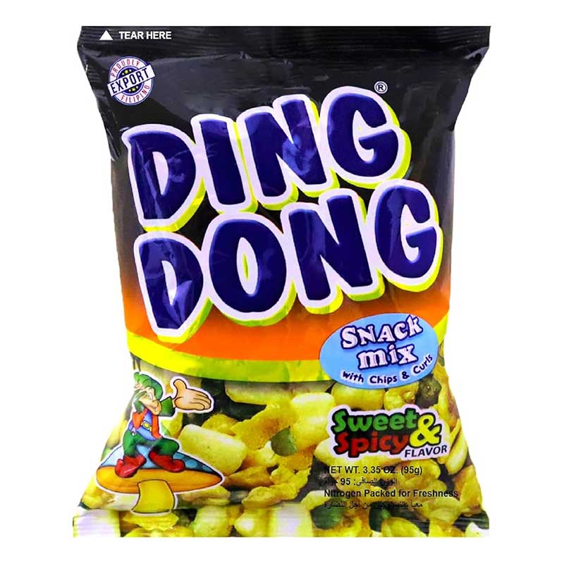 DING DONG SNACKS MIX WITH CHIPS &amp; CURLS SWEET &amp; SPICY BLACK