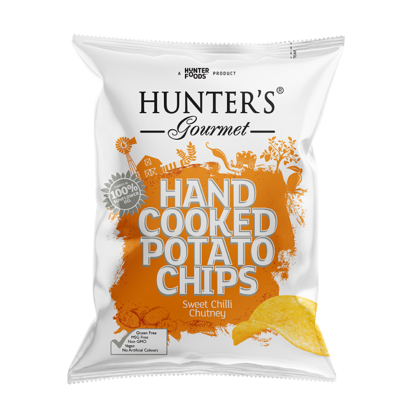 HUNTERS POTATO CHIPS SWT CHILLI CHUTNEY 125GM