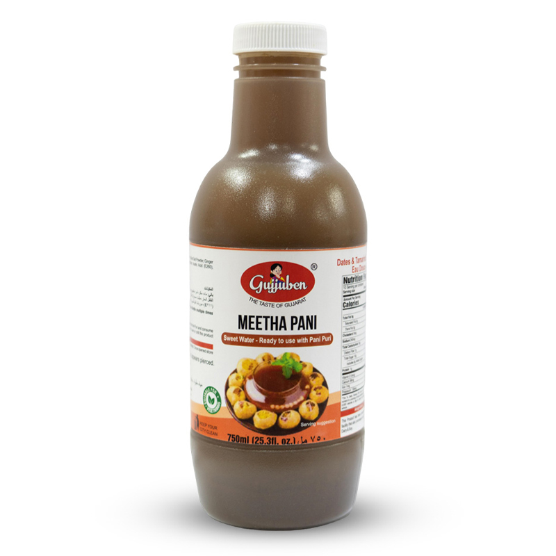 GUJJUBEN THEEKHA MEETHA PANIPURI PANI 750ML