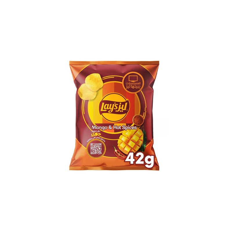 LAYS MANGO &amp; HOT SPICES CHIPS 42GM