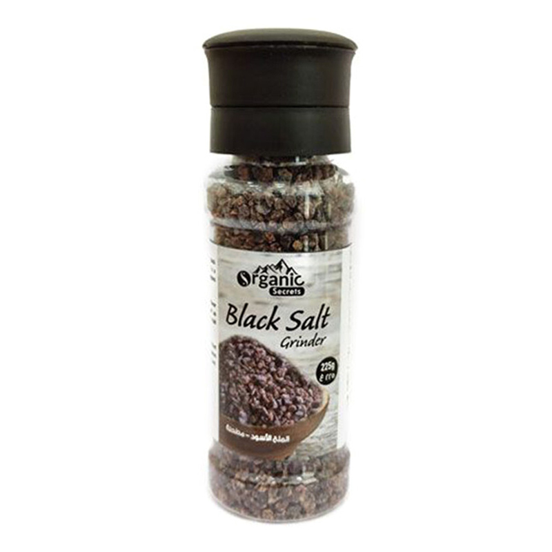 ORGANIC SECRETS BLACK SALT GRNDR 250GM