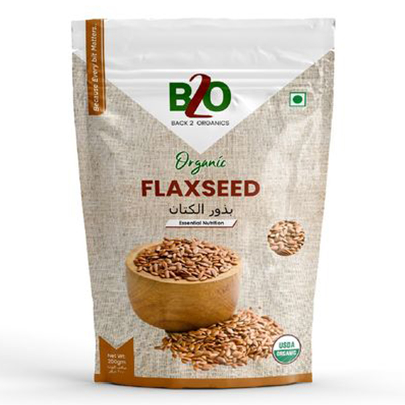 BACK 2 ORGANICS FLAX SEEDS 200GM