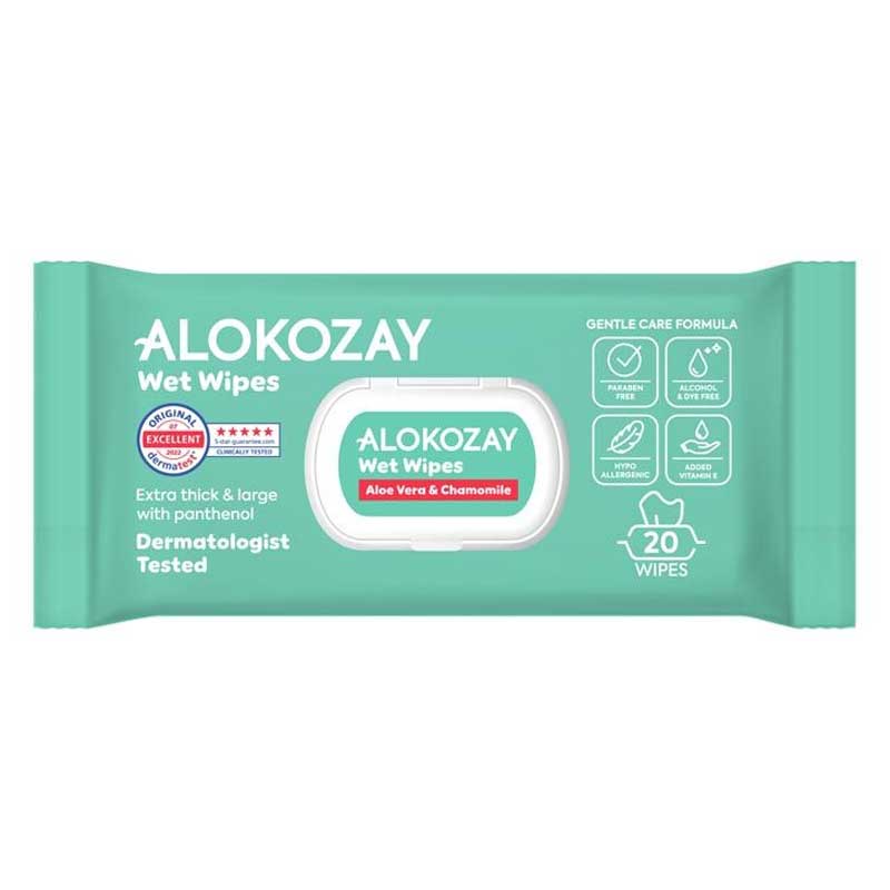 ALOKOZAY BABY WIPES ALOE-VERA CAMOMILE 20PC