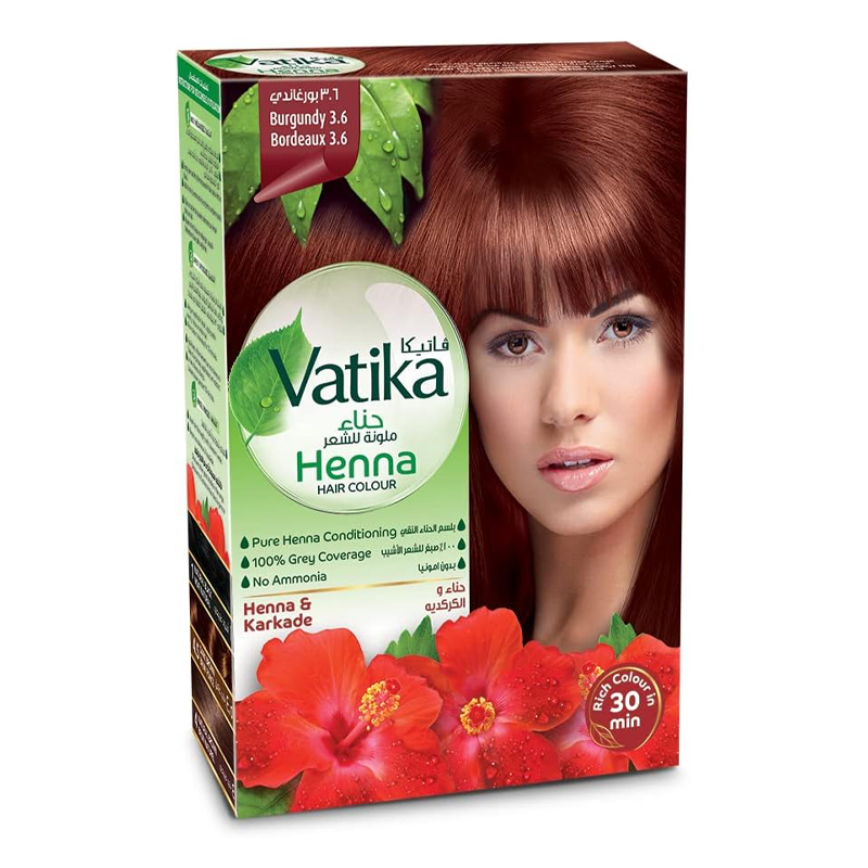 DABUR VATIKA HENNA HAIR COLOR BURGUNDY 10GM
