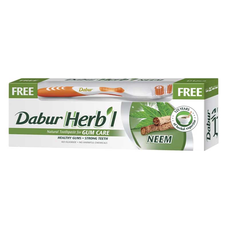 DABUR HRBL TP NEEM 2PK+ TB FREE