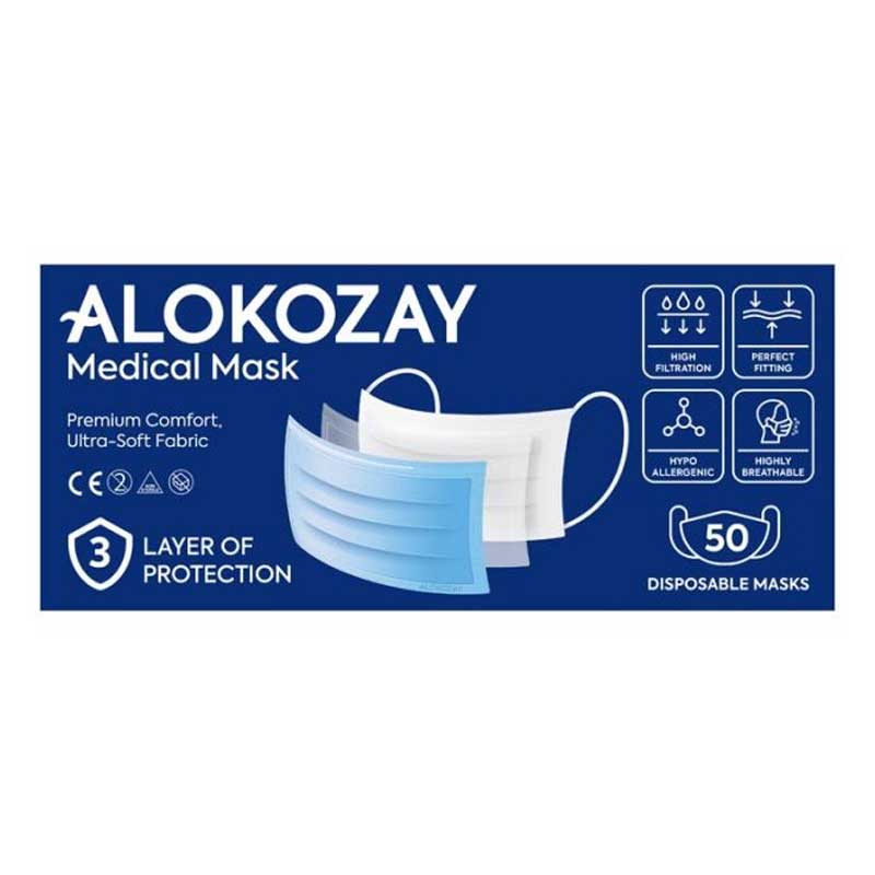 ALOKOZAY FACE MASK 3 PLY X 50 PCS