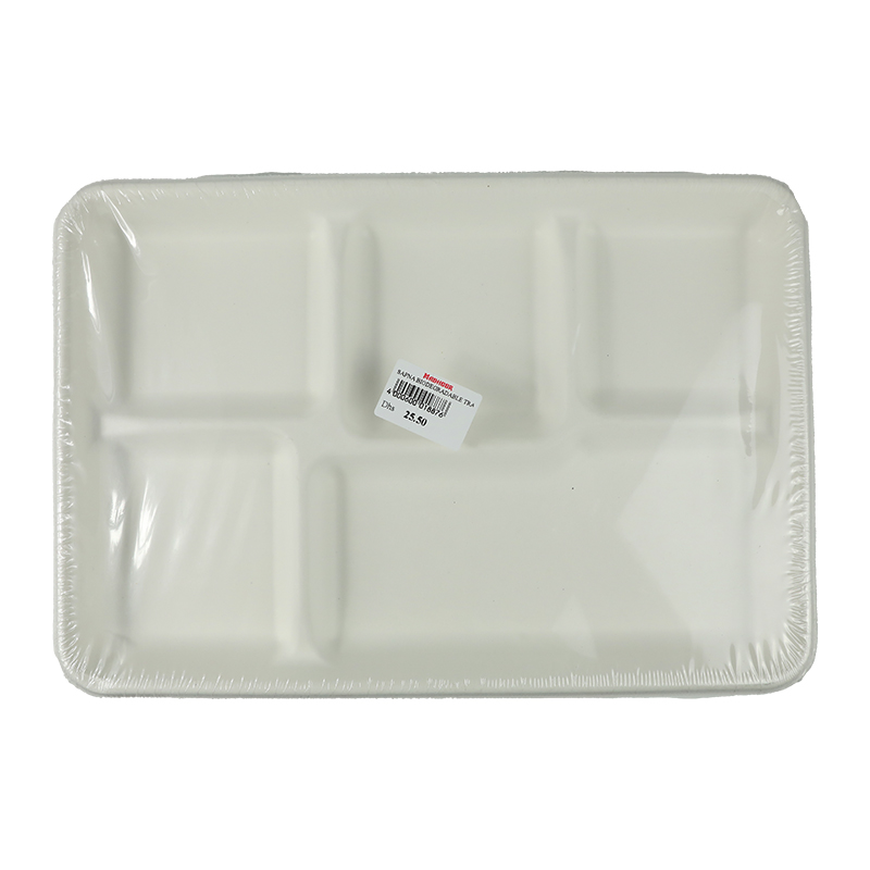 SAPNA BIODEGRADABLE TRAY 5COMP 25PCS