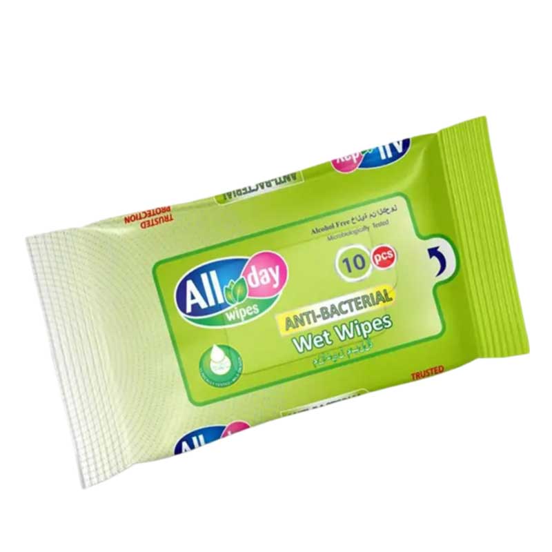 ALL DAY ANTI BACTERIAL POCKET WIPES 10PC
