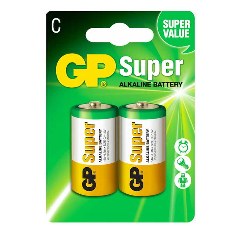 GP SUPER ALKALINE C LR14 1.5V BATTERY