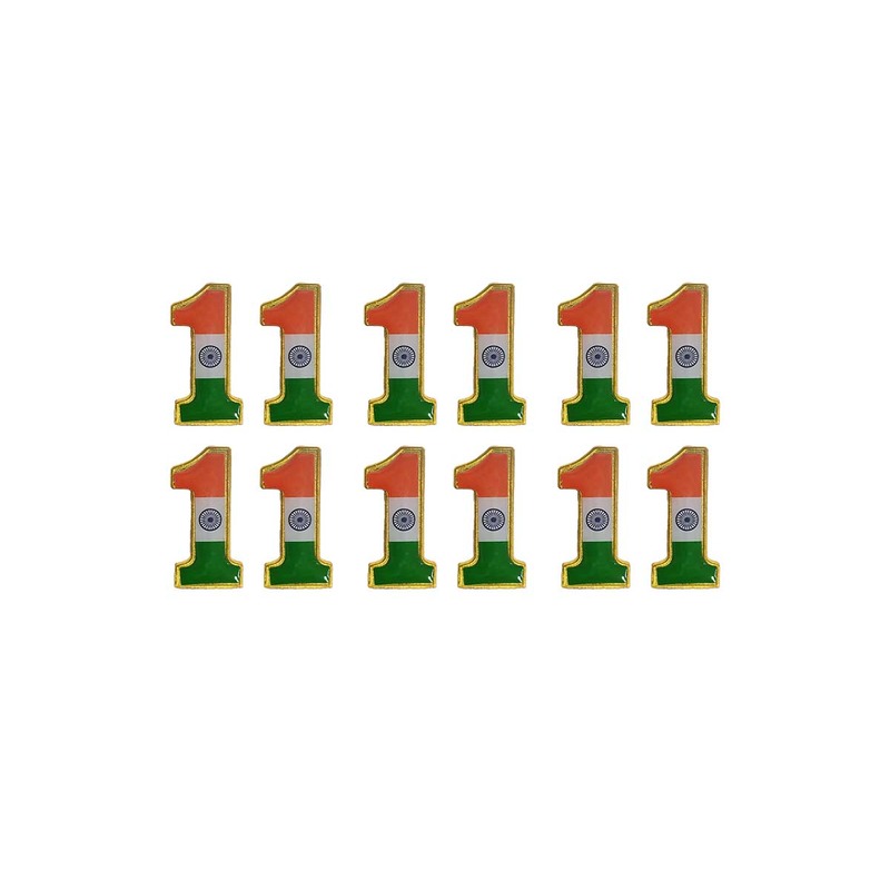 FLAG INDIA BADGE 12PC