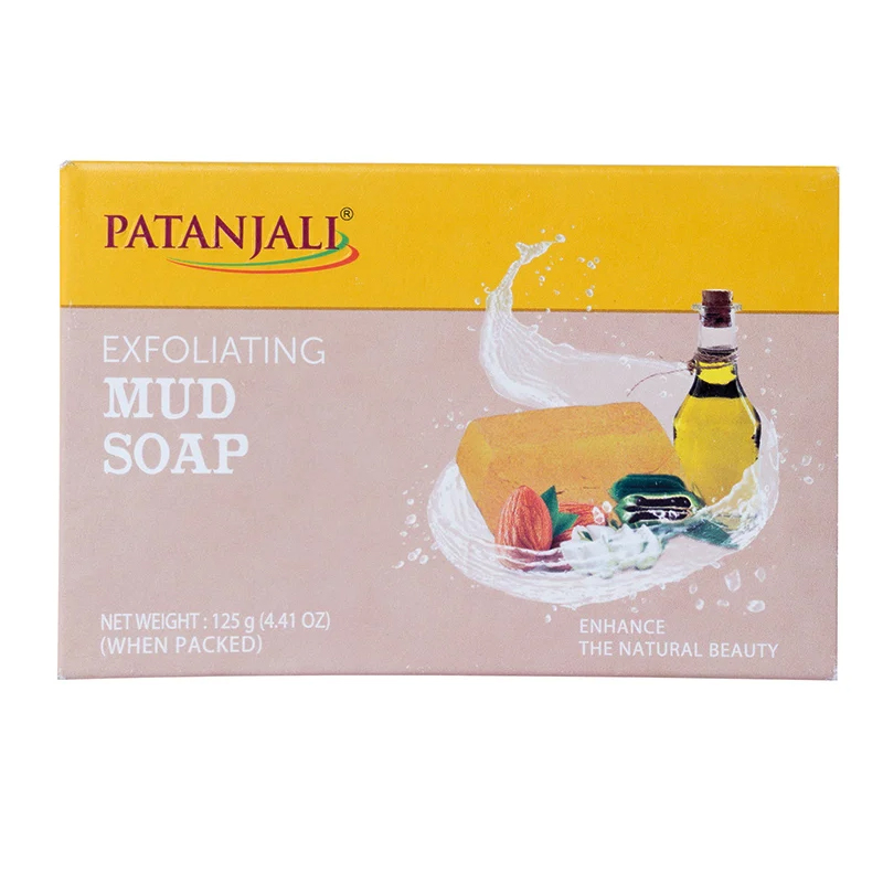PATANJALI EXFOLIATING MUD SOAP 125 GM