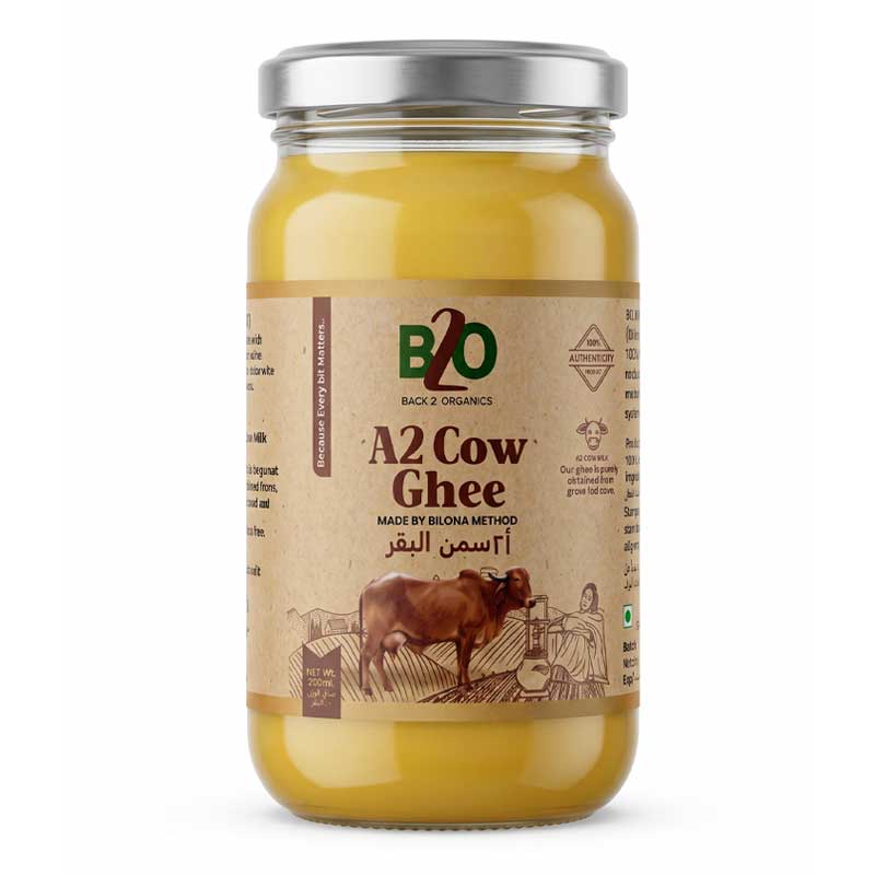 BACK 2 ORGANICS A2 COW GHEE 200ML