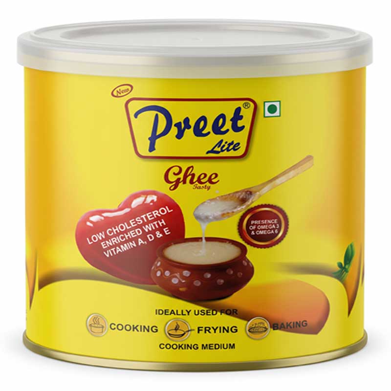 PREET LITE GHEE LOW CHOLESTEROL 500ML / 450GM