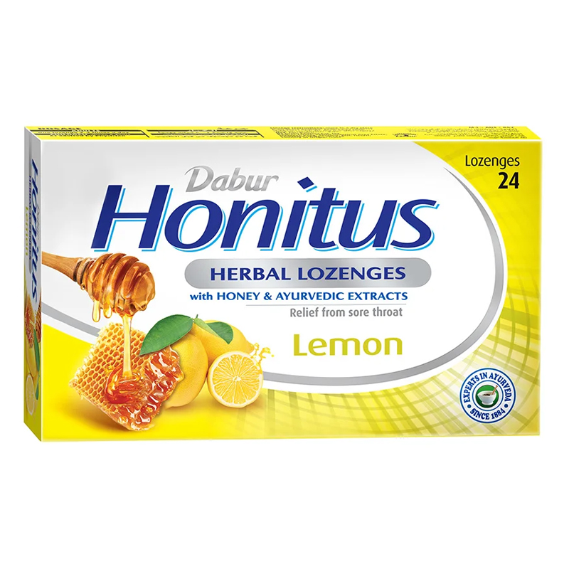 DABUR HONITUS HERBAL LOZ LEMON 2X12