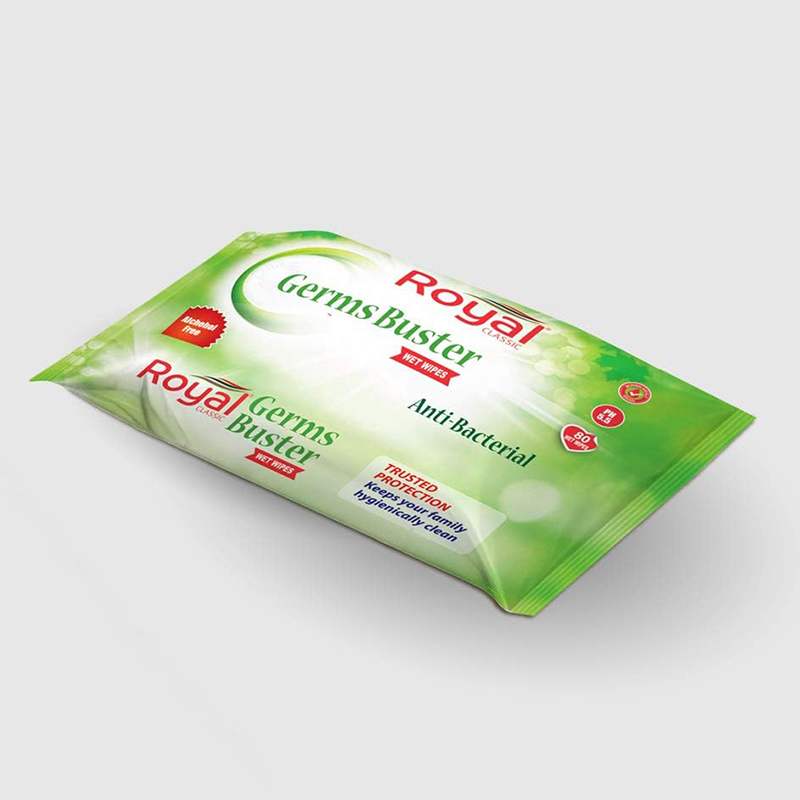 ROYAL ANTIBACTERIAL WET WIPES 80SHTx3