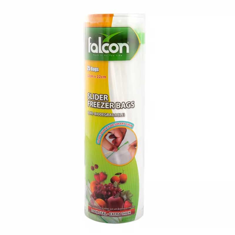 FALCON SLIDER PLASTIC BAGS (BIO) 32 X 22 CM