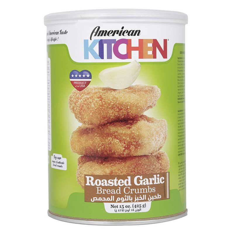 AMERICAN KITCHEN BREAD CRUMBS GARLIC 425GM