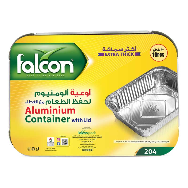 FALCON ALUM. CONT. RECT. 204/83185 W/LID