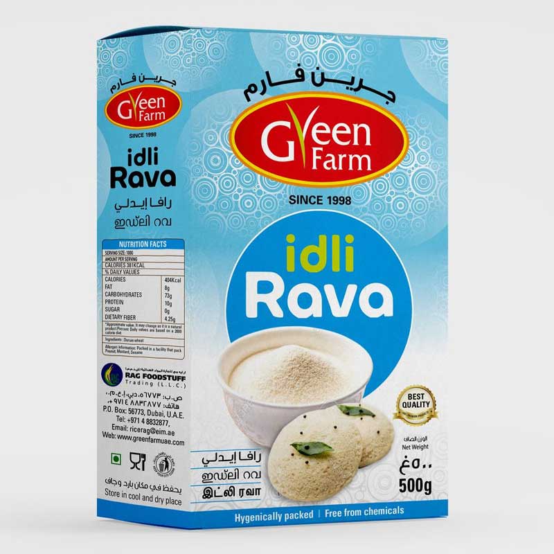 GREEN FARM IDLY RAVA  500G