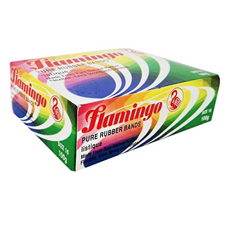 FLAMINGO RUBBER BANDS SIZE 16 25GM