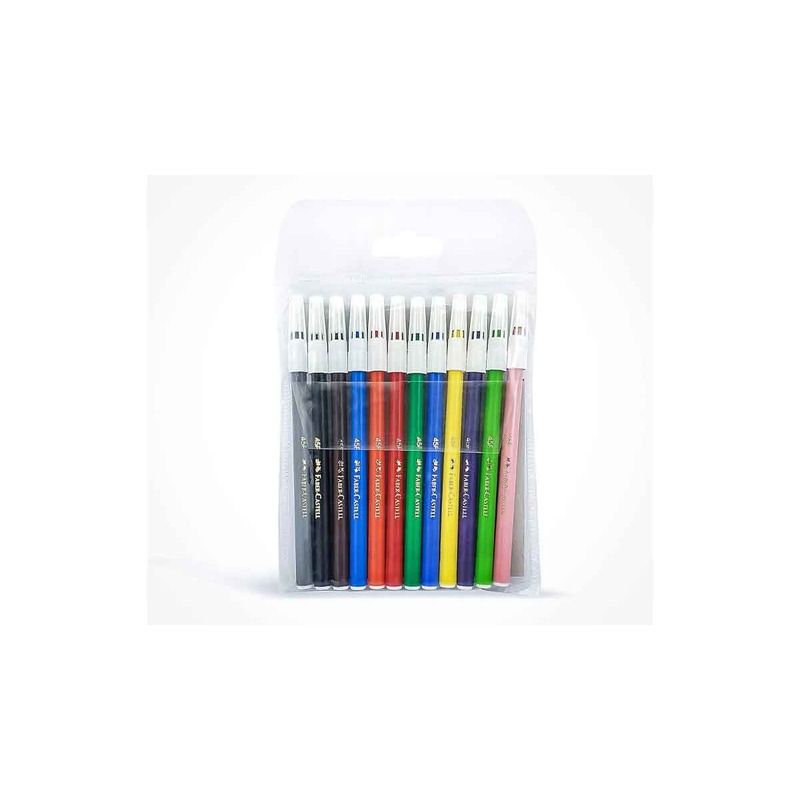 FABER CASTELL COLOUR MARKERS 12s