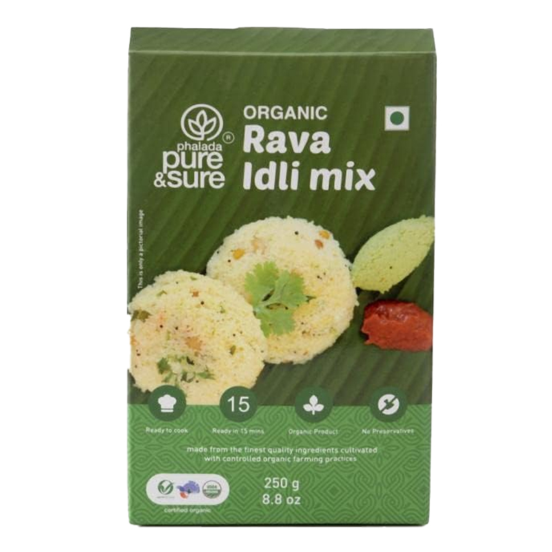 PURE &amp; SURE ORGANIC RAVA IDLI MIX 250GM